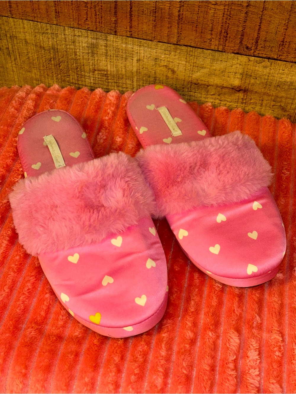 Victoria's Secret signature satin slippers